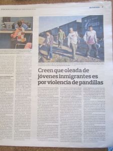 It is believed that the wave of young immigrants is due gang violence